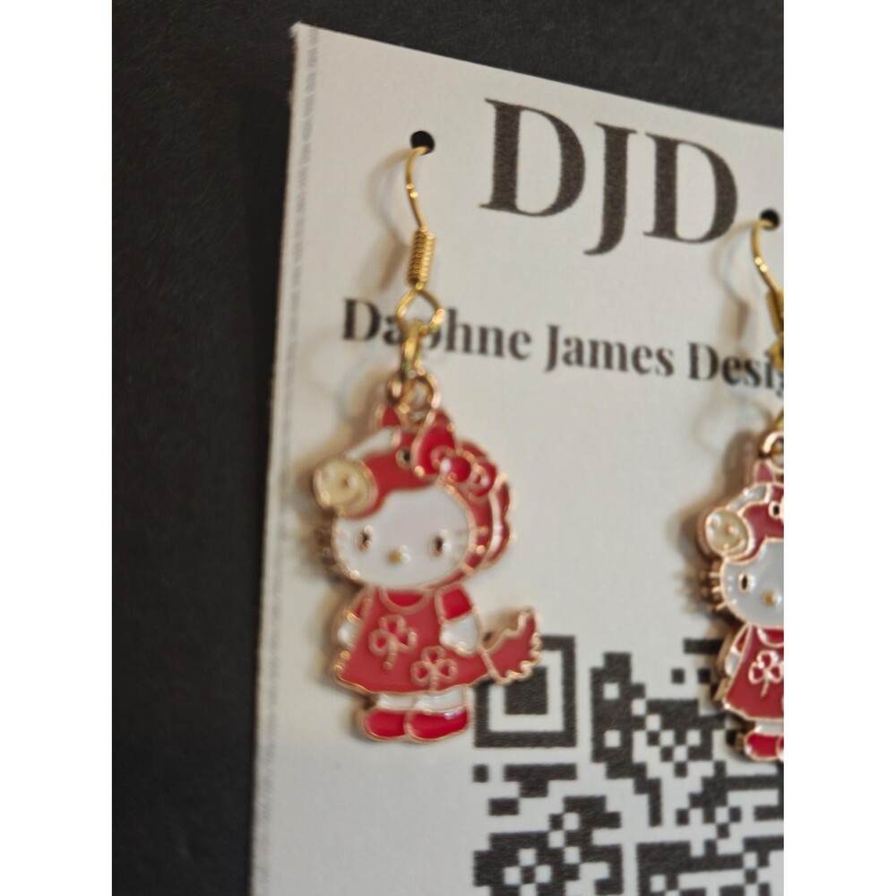 Hello Kitty Red Year of the Horse Earrings